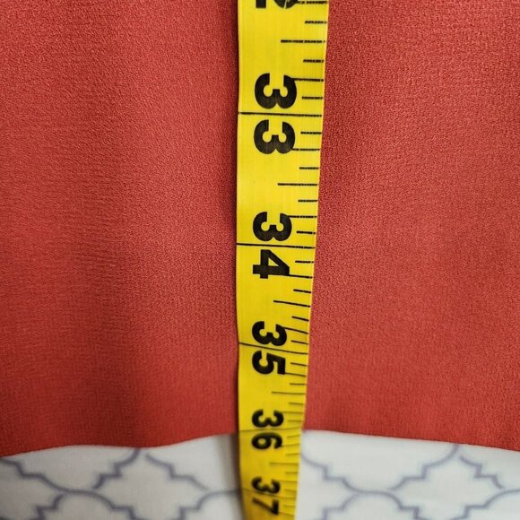 MM LaFleur Sheath Silvia Dress Women size M Orange brown brick Pockets - Picture 8 of 16